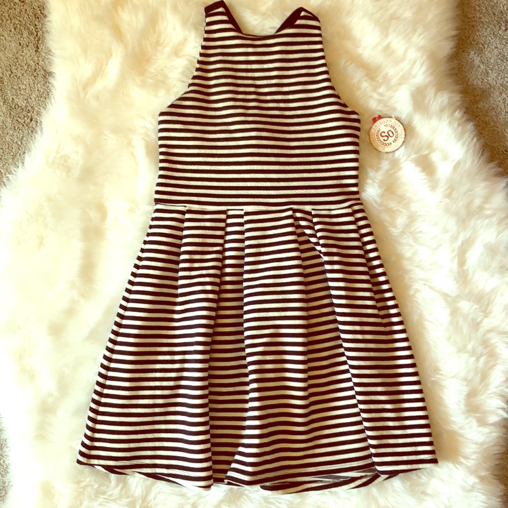 NWT Medium American Heritage B&W Striped Dress!
